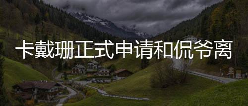 抚养离婚请和 将珊正式申四个共同孩子卡戴侃爷