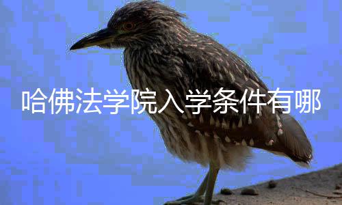 法学哪些院入硬性要求件有学条哈佛
