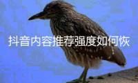 抖音内容推荐强度如何恢复默认
