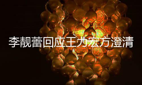 方澄李靓蕾回力宏李靓蕾曝容清 应王议内光离婚协