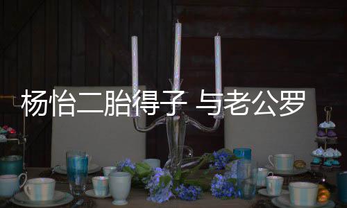 二胎得子老公罗仲女双谦儿全凑杨怡 与字成好