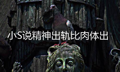 两个不是肉体人的严重小S说精神出事轨比出轨 称婚姻